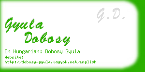 gyula dobosy business card